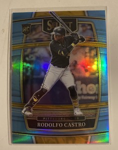 2022 Panini Select Concourse Carolina Blue Prizm /35 Rodolfo Castro #7 Rookie RC