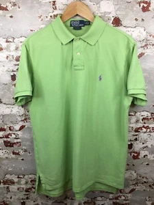 Vintage Polo Ralph Lauren Polo Shirt Short Sleeve Green Large L Custom - Picture 1 of 10