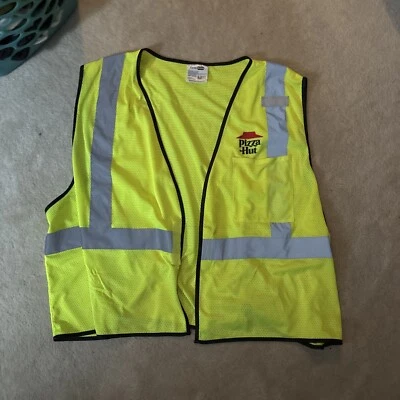 Ultra Rare Pizza Hut Construction Vest Bright Green  - Image 1 of 4
