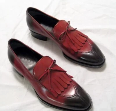 Zapatos mocasines de vestir clásicos borla de cuero PU para boda punta puntiaguda para hombre Foto 1 de 4