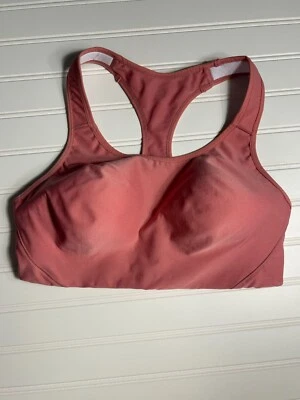 AVIA Women's L (12-14) Pink Sports Bra Wireless Padded Racerback Moisture Wick - Image 1 of 4