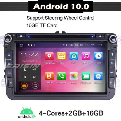 DAB+Android 10 Autoradio GPS für VW Passat Polo Golf Tiguan Caddy OBD RDS Navi - Bild 1 von 4