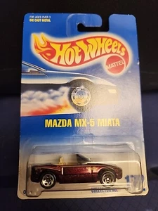 HOT WHEELS BLUE CARD #172 MAZDA MX-5 MIATA-5 RUOTE A 5 RAGGI - Foto 1 di 4