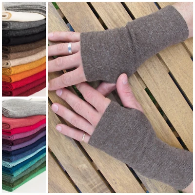 Pulswärmer mit Daumenloch reine Alpaka deColores Herren Arm Stulpen Handstulpen - Bild 1 von 2