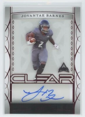 2022 Leaf Trinity Clear Autographs Jovantae Barnes Auto Oklahoma Sooners #CA-JB1 - Image 1 of 2