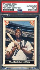 Hank Aaron PSA DNA Signed 1983 ASA Autograph
