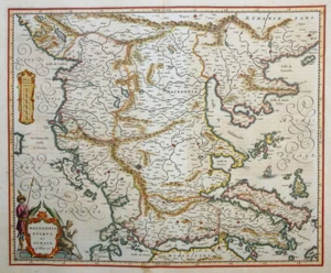 MACEDONIA BALCANI MACEDONIA EPIRO ET ACHAIA GRECIA COLORE BLU 1640 - Foto 1 di 1