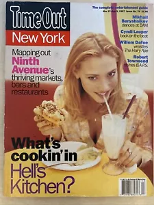 Time Out NY March 1997 Mikhail Baryshnikov Cyndi Lauper William Defoe  - Imagen 1 de 2