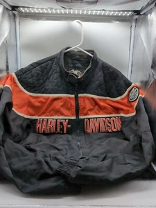 Harley Davidson Vintage Herren Racing Team Nylon Bomberjacke Größe XL - Bild 1 von 12