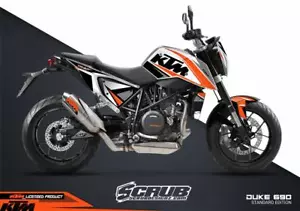 KTM DUKE Dekor 690 Aufkleber Set 2011 - 2018 SCRUB Grafik - Afbeelding 1 van 16