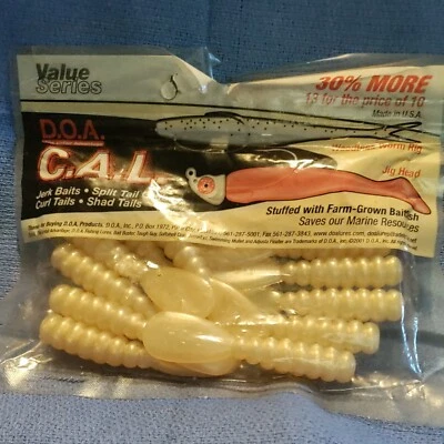 D.O.A. Señuelo de pesca CAL sin malezas 3" grub Foto 1 de 3