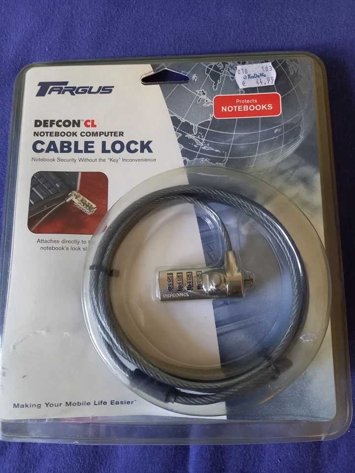 Notebookschloss TARGUS Defcon CL Notebook Computer Cable Lock - Bild 1 von 1