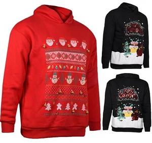 Felpa con cappuccio natalizia 3D illuminazione LED Natale divertente maglione pullover 3D felpa con cappuccio - Foto 1 di 27