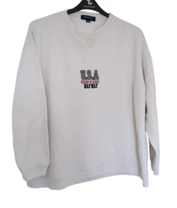 NAF NAF Vintage 90's Embroidered USA Collection League Sweater Jumper - XL - Picture 1 of 8