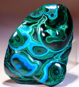 3.5 inch 12.4 oz Top Vivid Chrysocolla with Malachite, Congo! CR475 - Picture 1 of 5