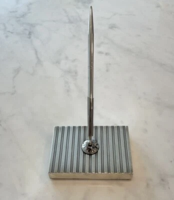 Tiffany & Co. Collezione Atlas Portapenne Pensionato Argento Sterling Supporto Scrivania 925 - Immagine 1 di 4