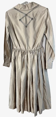 Vestido vintage MCM Eloise Curtis para mujer con cuentas doradas Edad de Oro Hollywood defecto glamuroso Foto 1 de 4