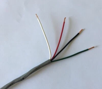 4 kind 18/4 Security Alarm Audio Wire Cable Stranded 4 Conductor 18AWG CMR CL3R - Image 1 of 2