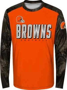 Cleveland Browns NFL Manga Larga Cubierta 2 Camisa Juvenil Talla L Nueva - Imagen 1 de 1