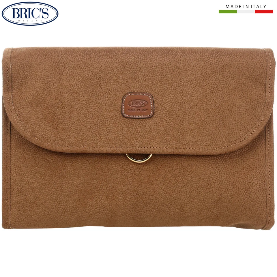 BRIC'S LIFE Necessaire tri-fold traveler toiletry bag purse beauty-case ocher L - Image 1 of 4