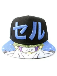GORRA SNAPBACK NEGRA OFICIAL DRAGON BALL Z - CELL KANJI CON VISERA IMPRESA (SOMBRERO) - Imagen 1 de 1