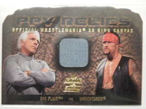 2002 Fleer WWE Raw vs. Smackdown PPV Pay Per View Relics #2 Ric Flair Undertaker