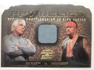 2002 Fleer WWE Raw vs. Smackdown PPV Pay Per View Relics #2 Ric Flair Undertaker - Picture 1 of 2