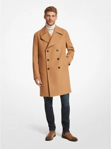 $698 Michael Kors Wool Blend Double-Breasted Coat Camel Tan Size 2XL CF101W376 - Picture 1 of 2