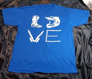 Mens dirt bike theme shirt. *minor flaw in pic - Picture 1 of 7