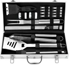 ROMANTICIST 20Pcs Stainless Steel BBQ Tools Set - Professional Stainless Steel B