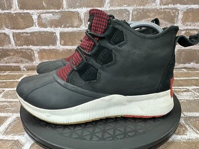 Botas de inverno Sorel Out N About III clássicas impermeáveis pretas vermelhas femininas tamanho 7 - Imagem 1 de 4