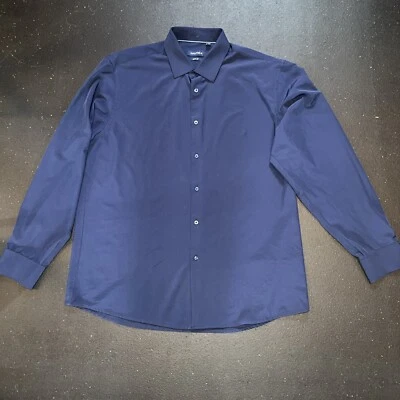 Nautica SLIM FIT Performance Blue, white &, black Sz XL17-17.5 Slv 34/35 STRETCH - Image 1 of 4