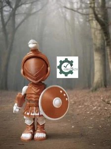 Cavaliere in osso articolato stampato in 3D - Foto 1 di 10