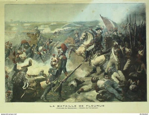 Militaria Bataille de Fleurus par Mauzaisse 1892 - Imagen 1 de 1