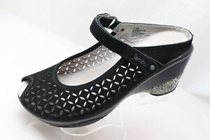 JBU JAMBU Journey Encore Women's Size 7.5M Black Leather Wedge Peep Toe Shoes 