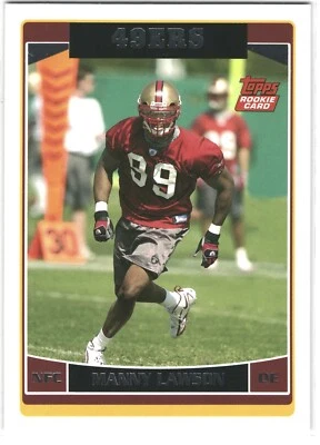 2006 Topps Football Manny Lawson Rookie Card San Francisco 49ers #314 - Image 1 of 2