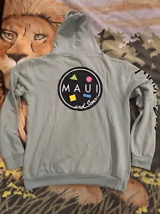 New Maui and Sons Cookie Logo Hoodie Sz L Men’s Light Green W/Tag Pullover - Picture 1 of 10