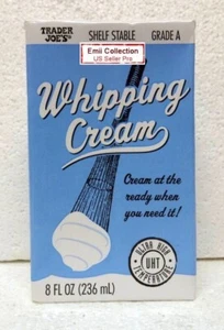 Trader Joe's Shelf Stable Grade A Whipping Cream 8fl oz 236ml (Single Carton) - Picture 1 of 2