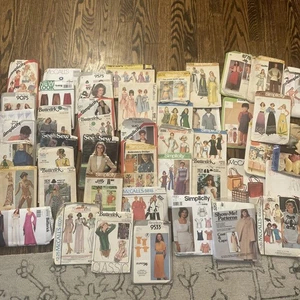 Lot of 48+ Vtg  60’s,70’s,80’s Sewing Patterns Butterick Simplicity McCall  Cut - Picture 1 of 5