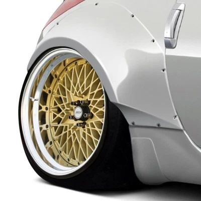 For Nissan 350Z 03-08 Circuit Style 90mm Fiberglass Rear Fender Flares Unpainted - Image 1 of 4