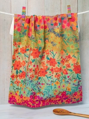 NUEVO Toalla de té de cocina Natural Life floral flores silvestres 100 % algodón regalo boho Foto 1 de 4