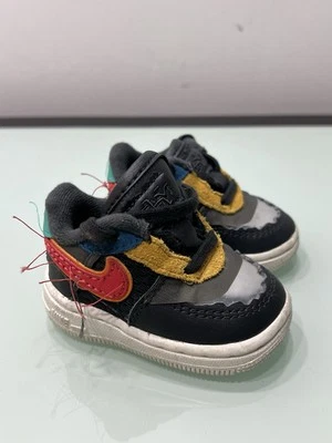 Nike Air Force 1 низкий TD 'черный месяц истории' CV2416-001 ребенка ясельного возраста 2C б/у - Изображение 1 из 4
