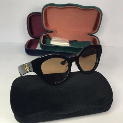 Nuevo Original Gucci Marrón Ojo de Gato Damas Gafas de Sol GG0957S 003 51 Mujeres Gafas de Sol Foto 1 de 4