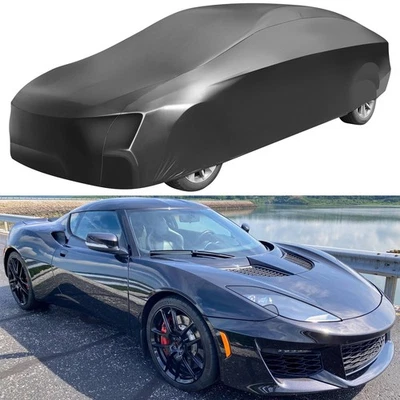 Waterproof Full Car Cover Outdoor Indoor Satin Stretch Black For Lotus NYO Evora - Изображение 1 из 4