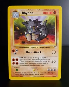 Pokémon TCG - RHYDON - #35 - RARE - UNLIMITED - LEGENDARY COLLECTION (2002) - LP - Picture 1 of 2