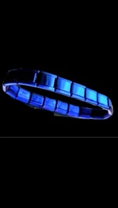 New Nomination Style Classic Blue Bracelet 18 Links Italian 9mm Modular - Picture 1 of 1