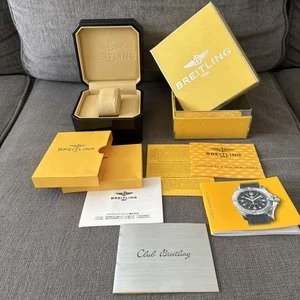 Breitling 1884 Empty Black Storage Watch Case & Box with Booklets, 06.29.25 - Picture 1 of 8