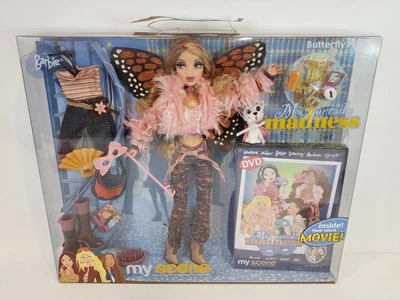 MY SCENE BUTTERFLY PUNK MASQUERADE MADNESS BARBIE DOLL 2004 MATTEL C1240 NRFB - Image 1 of 4