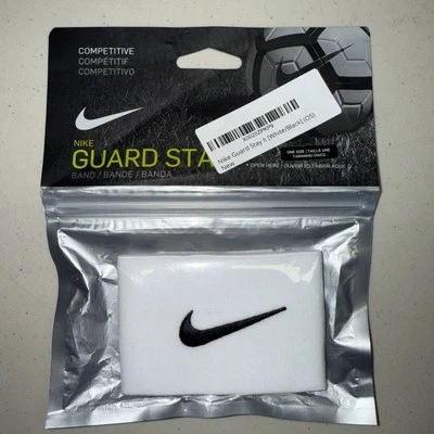 NIKE Guard Stay Espinilleras Soporte Correas 1 Par (2 Correas por Paquete) Blanco Negro Foto 1 de 4