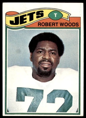 1977 Topps Robert Woods RC New York Jets #469 EX - Image 1 of 2